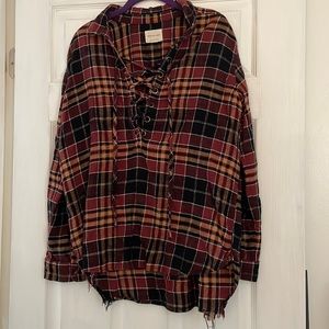 American Eagle Distressed Flannel